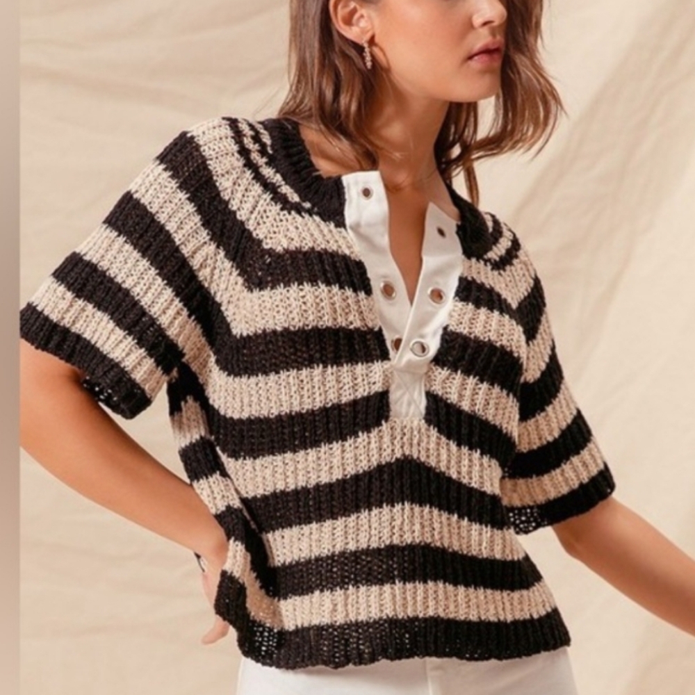 Knit Grommet Top By So Me